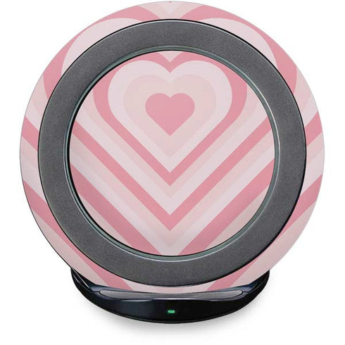 Pink Heart Pattern Fast Charge Wireless Charging Stand Skin
