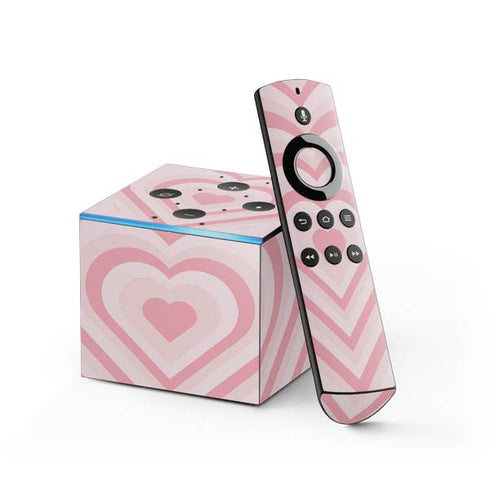 Pink Heart Pattern Fire TV Cube Skin