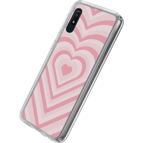 Pink Heart Pattern Galaxy A10e Clear Case