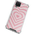 Pink Heart Pattern Galaxy A12 Clear Case