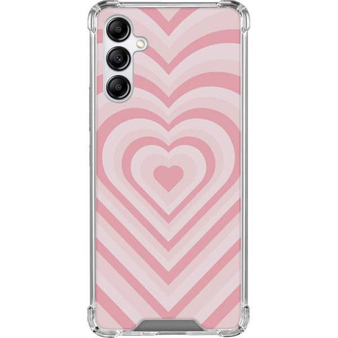 Pink Heart Pattern Galaxy A14 5G Clear Case