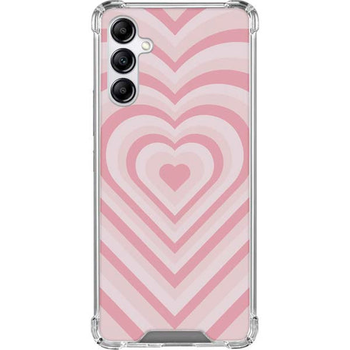 Pink Heart Pattern Galaxy A15 5G Clear Case