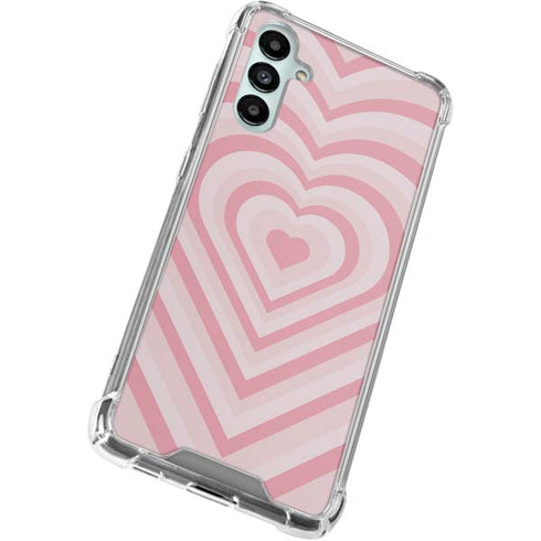 Pink Heart Pattern Galaxy A15 5G Clear Case