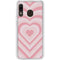 Pink Heart Pattern Galaxy A20 Clear Case