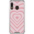 Pink Heart Pattern Galaxy A30 Clear Case