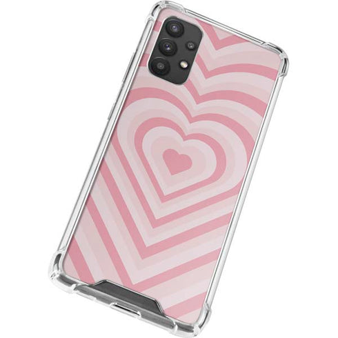 Pink Heart Pattern Galaxy A32 5G Clear Case