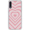 Pink Heart Pattern Galaxy A50 Clear Case