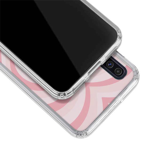 Pink Heart Pattern Galaxy A50 Clear Case