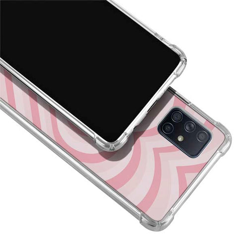 Pink Heart Pattern Galaxy A71 5G Clear Case