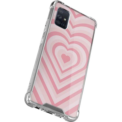 Pink Heart Pattern Galaxy A71 5G Clear Case