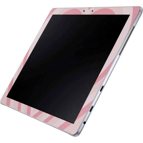 Pink Heart Pattern Galaxy Book 12in Skin