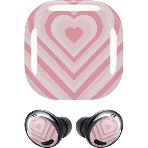 Pink Heart Pattern Galaxy Buds Pro Skin