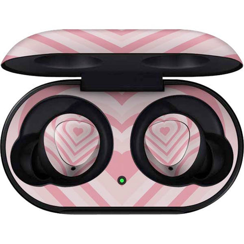 Pink Heart Pattern Galaxy Buds Skin