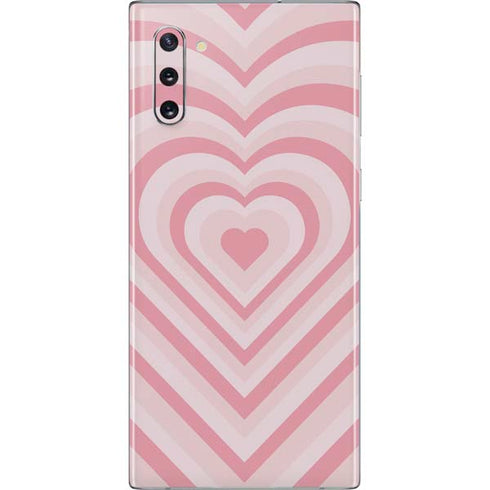 Pink Heart Pattern Galaxy Note 10 Skin