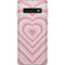 Pink Heart Pattern Galaxy S10 Skin
