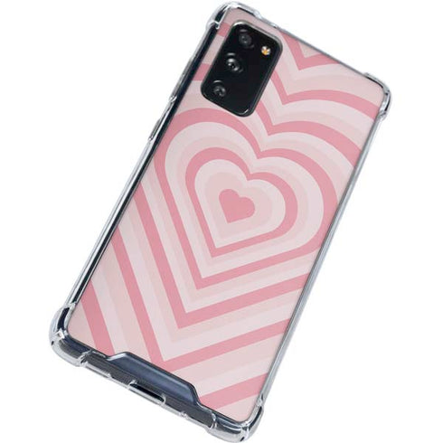 Pink Heart Pattern Galaxy S20 FE Clear Case