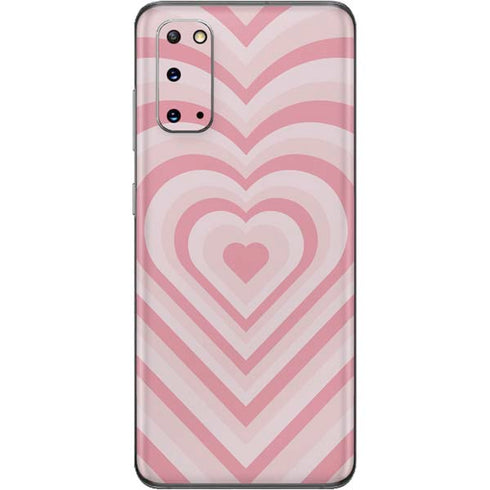 Pink Heart Pattern Galaxy S20 Skin