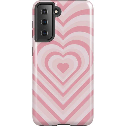 Pink Heart Pattern Galaxy S21 5G Pro Case