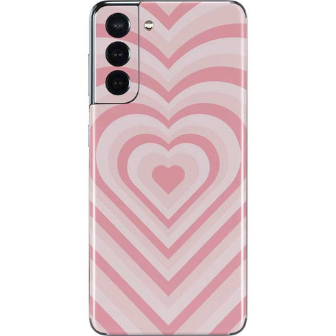 Pink Heart Pattern Galaxy S21 5G Skin