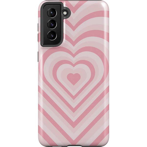 Pink Heart Pattern Galaxy S21 FE Pro Case