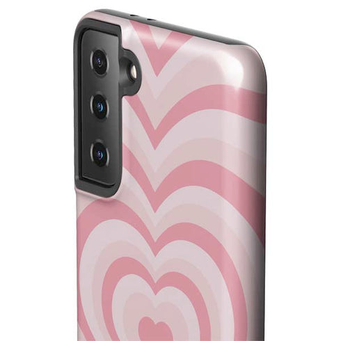 Pink Heart Pattern Galaxy S21 FE Pro Case
