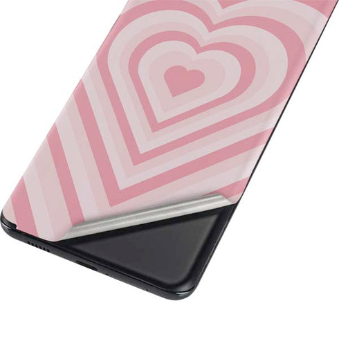 Pink Heart Pattern Galaxy S21 Plus 5G Skin