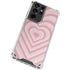 Pink Heart Pattern Galaxy S21 Ultra 5G Clear Case