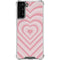 Pink Heart Pattern Galaxy S22 Plus Clear Case