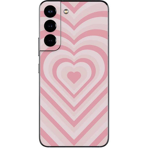 Pink Heart Pattern Galaxy S22 Skin