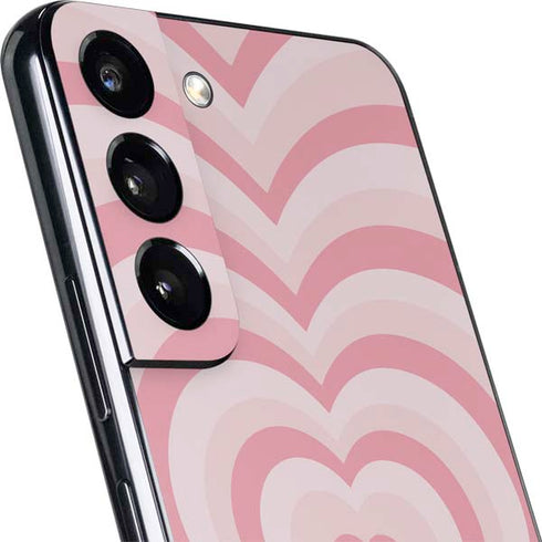 Pink Heart Pattern Galaxy S22 Skin