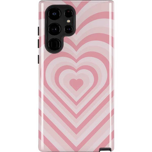 Pink Heart Pattern Galaxy S22 Ultra Pro Case