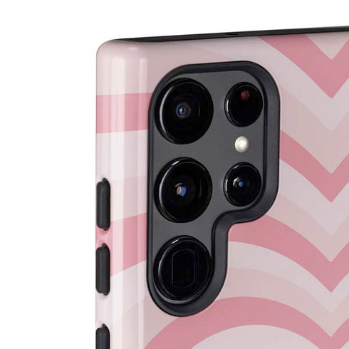 Pink Heart Pattern Galaxy S22 Ultra Pro Case