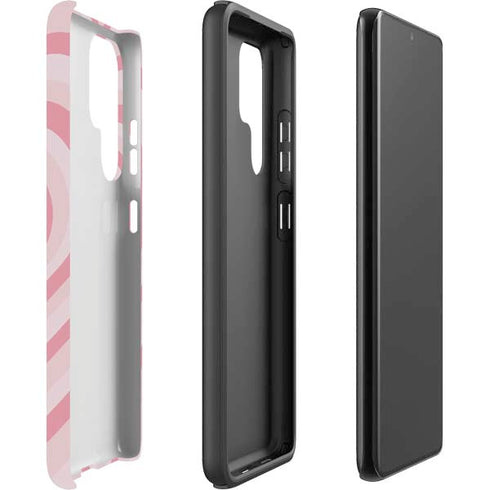Pink Heart Pattern Galaxy S22 Ultra Pro Case