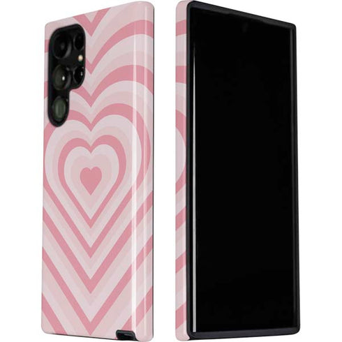 Pink Heart Pattern Galaxy S22 Ultra Pro Case