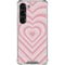 Pink Heart Pattern Galaxy S23 Clear Case