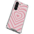 Pink Heart Pattern Galaxy S23 Clear Case