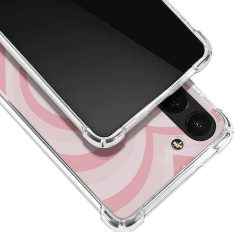 Pink Heart Pattern Galaxy S23 Clear Case