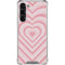 Pink Heart Pattern Galaxy S23 Plus Clear Case