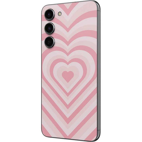 Pink Heart Pattern Galaxy S23 Plus Skin