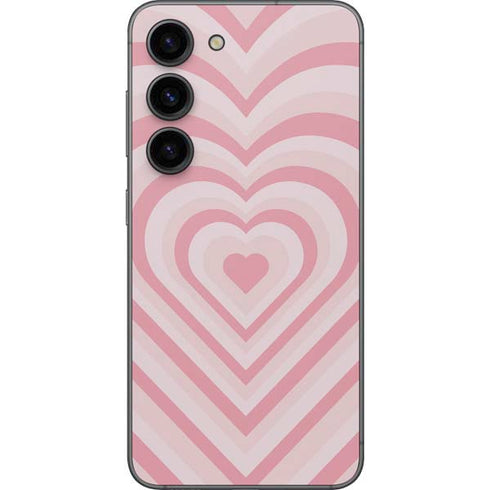 Pink Heart Pattern Galaxy S23 Skin
