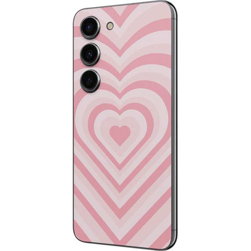 Pink Heart Pattern Galaxy S23 Skin