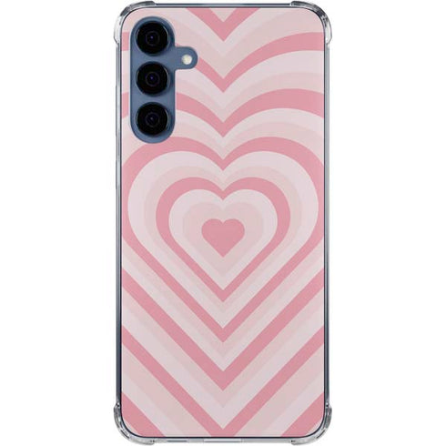 Pink Heart Pattern Galaxy S24 Clear Case