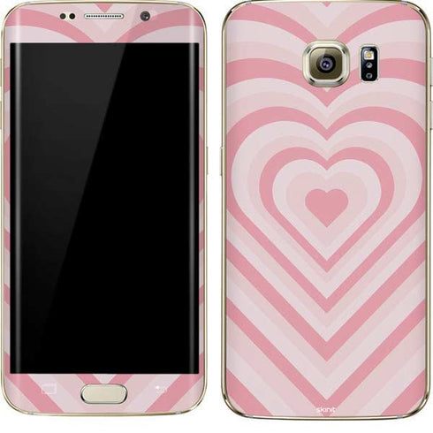 Pink Heart Pattern Galaxy S7 Edge Skin