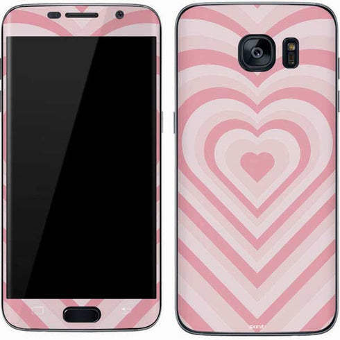 Pink Heart Pattern Galaxy S7 Skin