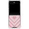 Pink Heart Pattern Galaxy Z Flip5 5G Clear Case