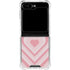 Pink Heart Pattern Galaxy Z Flip5 5G Clear Case