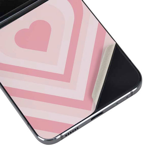 Pink Heart Pattern Galaxy Z Flip5 5G Skin