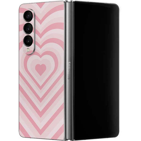Pink Heart Pattern Galaxy Z Fold4 5G Skin