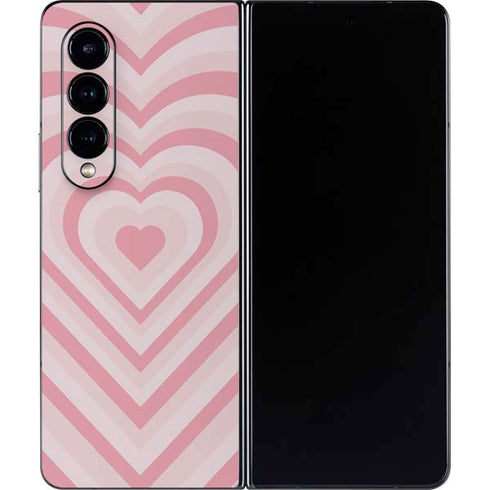 Pink Heart Pattern Galaxy Z Fold4 5G Skin