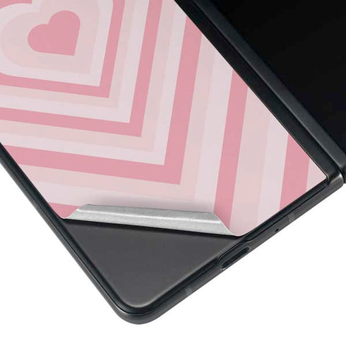 Pink Heart Pattern Galaxy Z Fold4 5G Skin